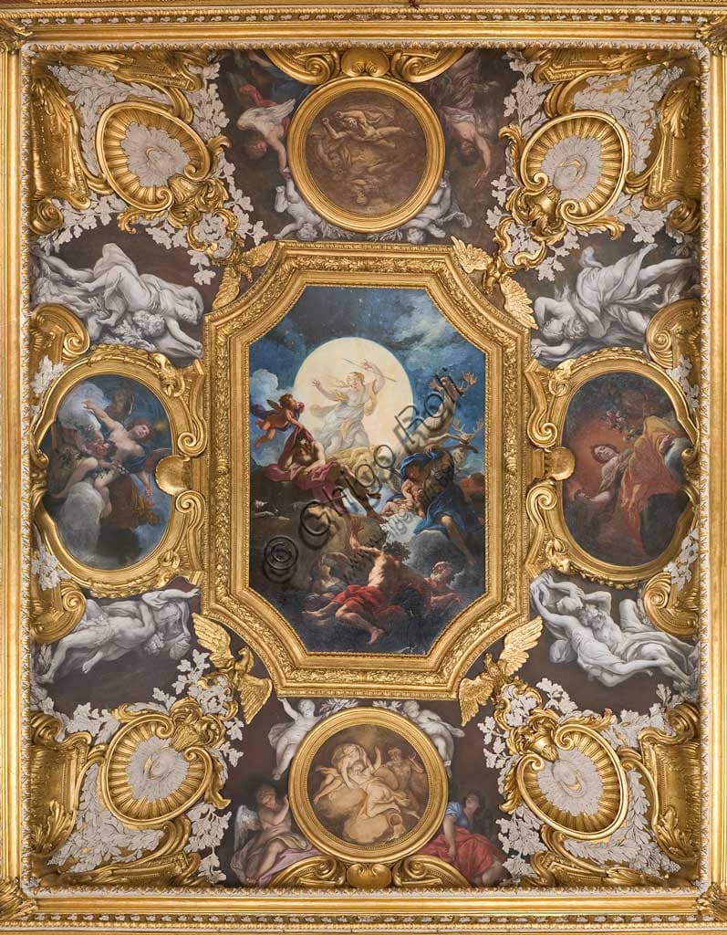 Ceiling fresco Diana and Endymion, Aurora and Hesperus by Daniel Seiter, The Duke's Chamber, Royal Palace Turin