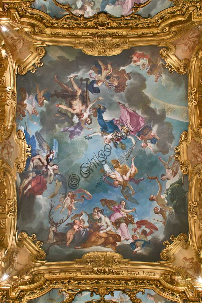 Ceiling fresco of Hercules in the Royal Cabinet of the Royal Palace in Turin