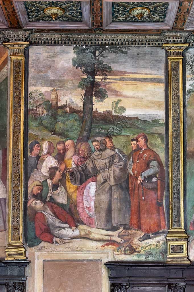 Titian fresco St. Anthony reattaches foot, School of the Saint Padua