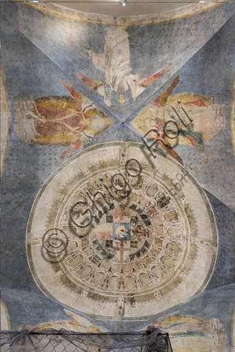 Affresco volta Jacopo di Cione Firenze Gerusalemme Celeste stemmi Palazzo Giudici Notai Firenze