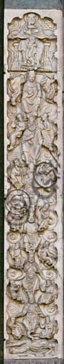 Tree of Jesse sculpture, main portal St. Lawrence Cathedral Genoa, 1225