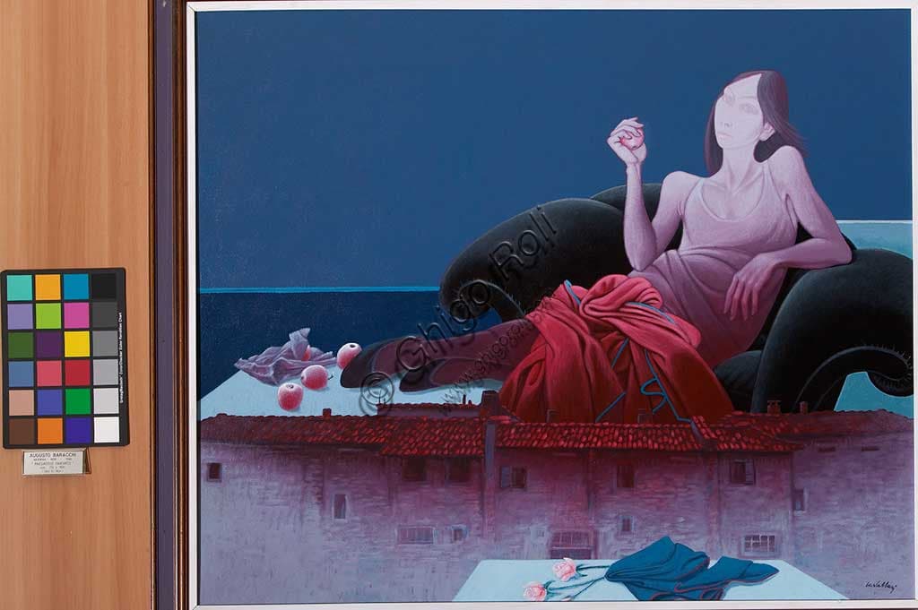 Painting "Interior Exterior" by Alberto Cavallari, oil on canvas, Assicoop-Unipol Collection