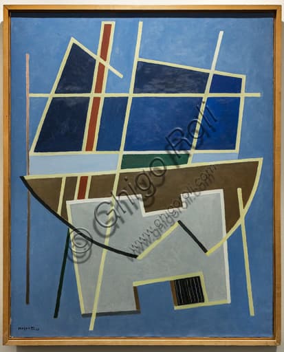 Painting 'Conviction' by Alberto Magnelli exhibited at the Museo del Novecento in Florence