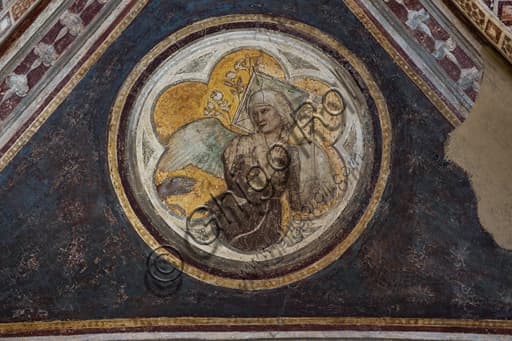 Fresco Allegory of Chastity by Giotto, Bardi Chapel, Santa Croce Florence Italy