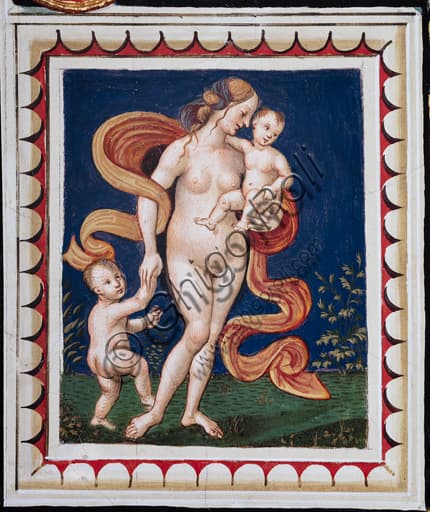 Allegoria della Carità, affresco di Pinturicchio nel soffitto della Libreria Piccolomini, Duomo di Siena