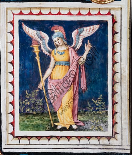 Allegoria della Sapienza, affresco di Pinturicchio sulla volta della Libreria Piccolomini nel Duomo di Siena, Rinascimento italiano