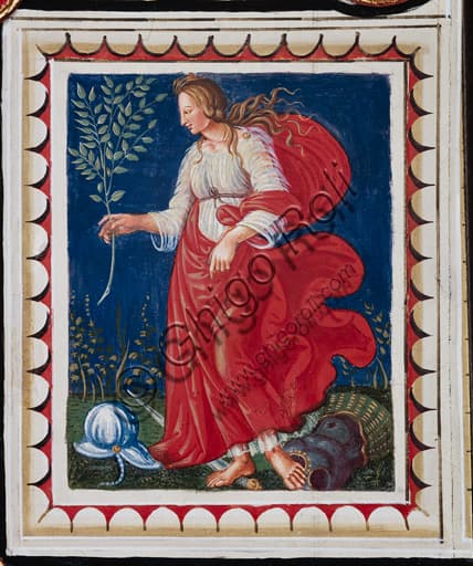 Affresco Allegoria della Pace di Pinturicchio, soffitto Libreria Piccolomini, Duomo di Siena
