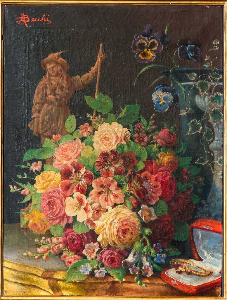 Dipinto Un Presente di Andrea Becchi, olio su tela 37.5x50 cm, Collezione Assicoop-Unipol