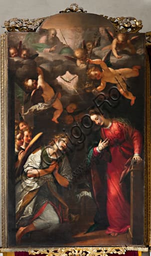 Dipinto Annunciazione di G.B. Paggi, navata nord Duomo di San Lorenzo Genova, 1602-1604