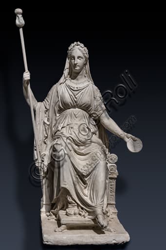 Plaster sculpture by Antonio Canova, Marie Louise of Hapsburg depicted as the goddess Concordia