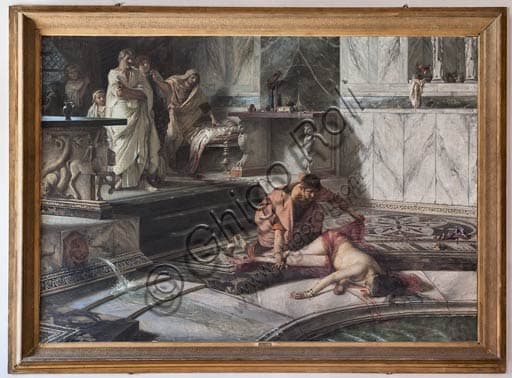 Painting Nero and Agrippina by Antonio Rizzi in the Consulta Room, Town Hall Palace, Cremona