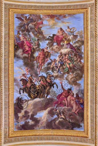 Apotheosis of Hercules ceiling fresco by Giuseppe Velasco in the Hercules Hall, Palazzo dei Normanni, Palermo