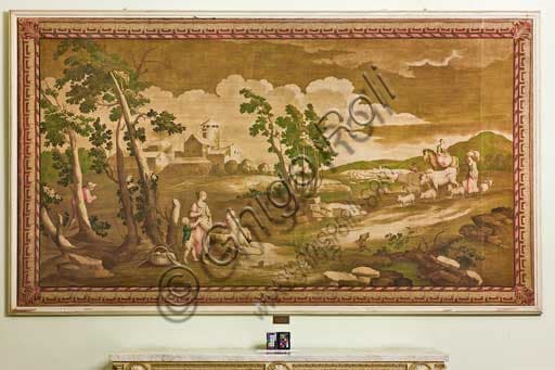 Late 17th-century French tapestry in the Room of the Peeling Walls, Palace of the Normans (Royal Palace), Palermo