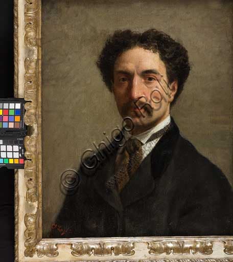 Self portrait of Albano Lugli, oil on canvas 46x56 cm, Assicoop-Unipol Collection