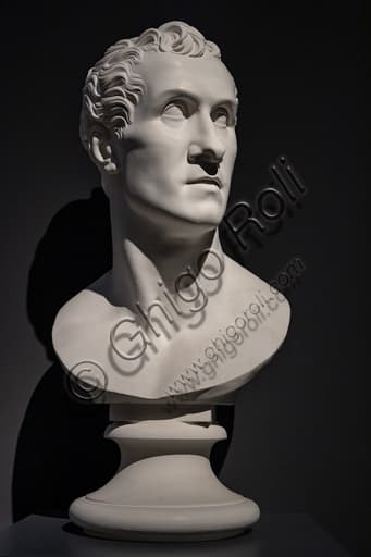 Self-portrait plaster bust by Antonio Canova, Neoclassical sculpture from 1812
