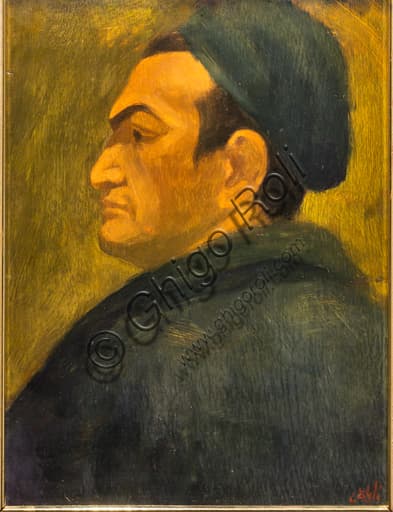 Self Portrait painting by Corrado Cagli, oil on panel, displayed at Museo Novecento Florence, circa 1936