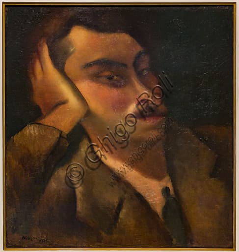 Self Portrait oil on canvas painting by Mario Mafai, 1928, Museo Novecento Florence