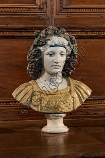 Sculpture of Bacchus in glazed terracotta from the workshop of Giovanni Della Robbia, Renaissance period