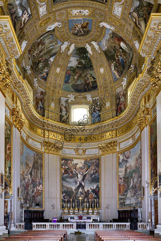 View of the apse of the Basilica of St. Andrew della Valle in Rome, example of Baroque architecture