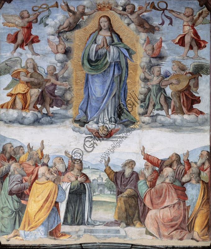 Affresco dell'Assunzione della Vergine di Bernardino Luini, Chiesa di S. Maurizio al Monastero Maggiore, Milano