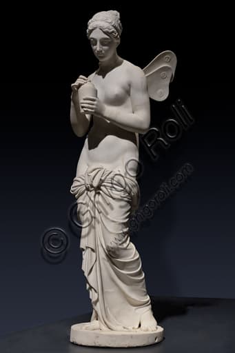 Carrara marble statue depicting Cupid and Psyche by Bertel Thorvaldsen, 1806-1809