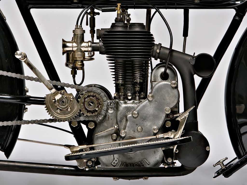 Bianchi C 75 A classic Italian motorcycle 1914, 498cc single cylinder, restored model.