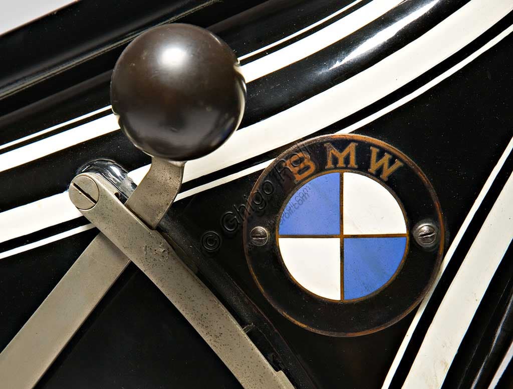 BMW R 42 1927 restored vintage motorcycle with opposed-twin boxer engine