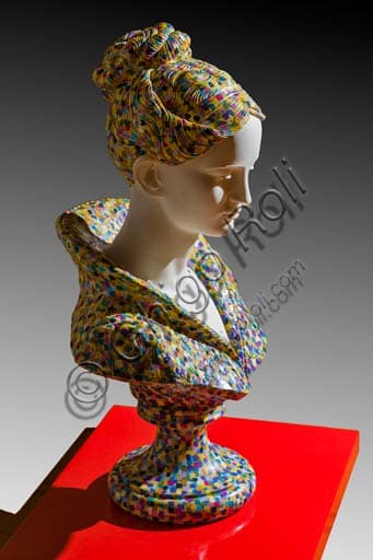 Busto di donna 2000, contemporary sculpture by Alessandro Mendini, Casa Depero Rovereto Italy