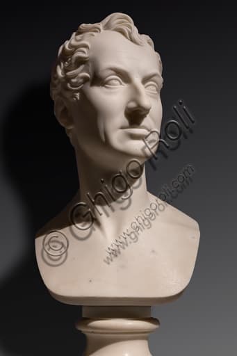 Marble sculpted bust of Klemens von Metternich, by Bertel Thorvaldsen, 1819