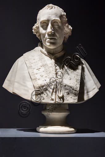 Marble bust portrait of Pope Pius VII, sculpture by Antonio Canova (1804-1805)