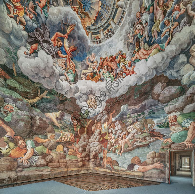 Affresco della Camera dei Giganti di Giulio Romano, Palazzo Te Mantova - Veduta d'insieme