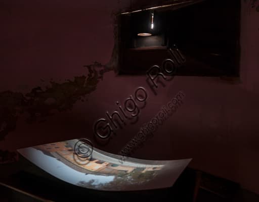 Interior of the optical chamber with mirror and prism system, Rocca Sanvitale Fontanellato