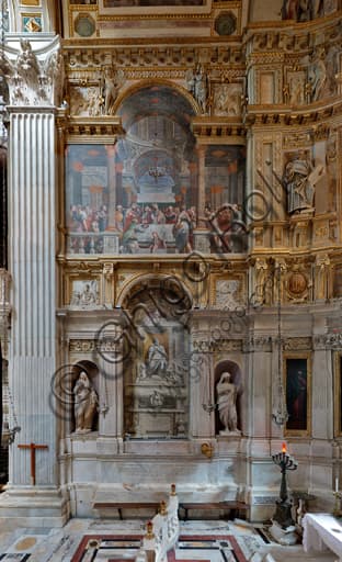 Veduta completa del fianco sinistro della Cappella Lercari, Duomo di San Lorenzo, Genova