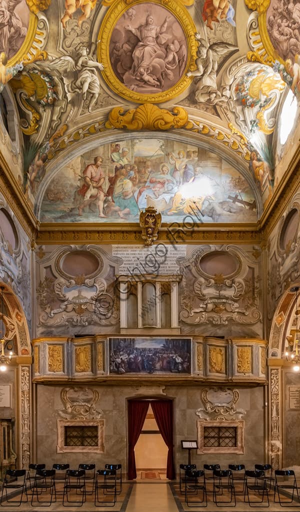 Nunziatina Church Todi Counter-Façade - Wedding at Cana painting and Madonna of the Milk fresco