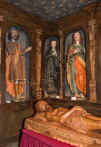 Detail of the Lamentation of Christ painting by Gioan Pietro Rocca in Bormio's Collegiate Church