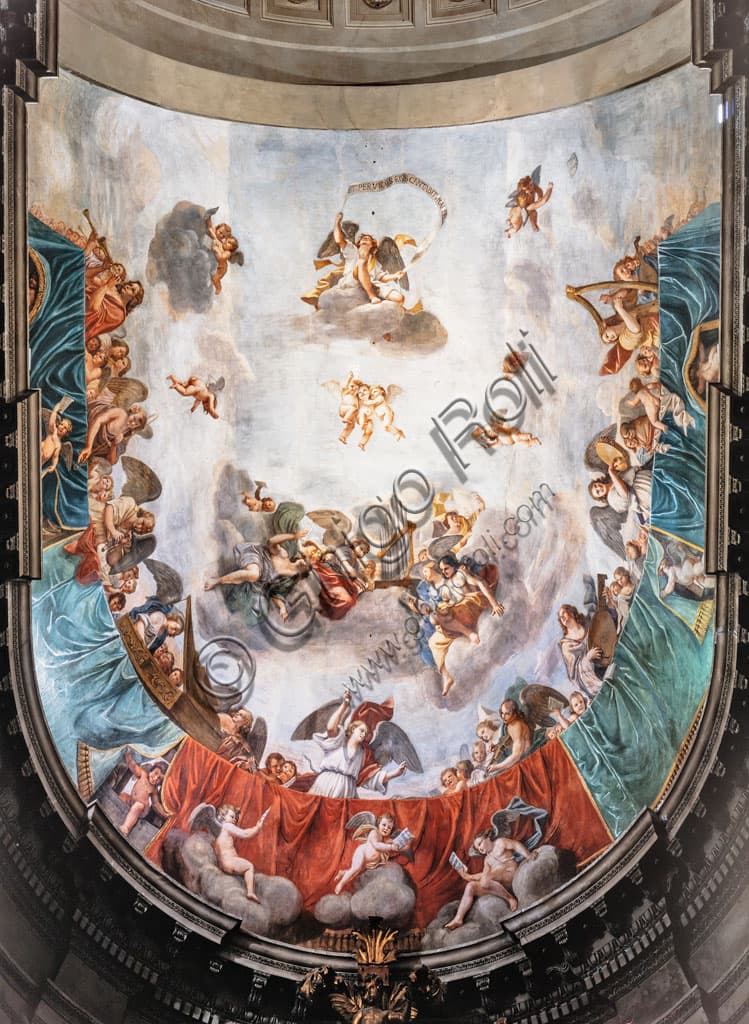Affresco Concerto d'Angeli di Mattia Preti, Chiesa di San Biagio nel Carmine a Modena