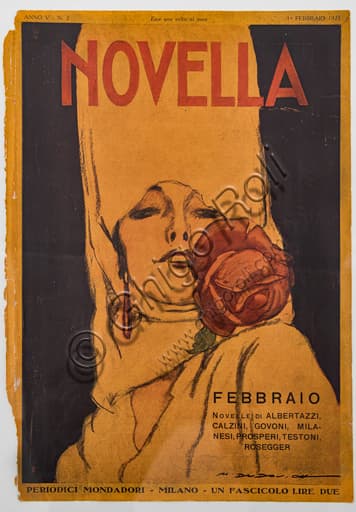 Cover of Novella magazine, issue number 2, dated February 1, 1923, featuring an Art Deco illustration by M. Dudovich.