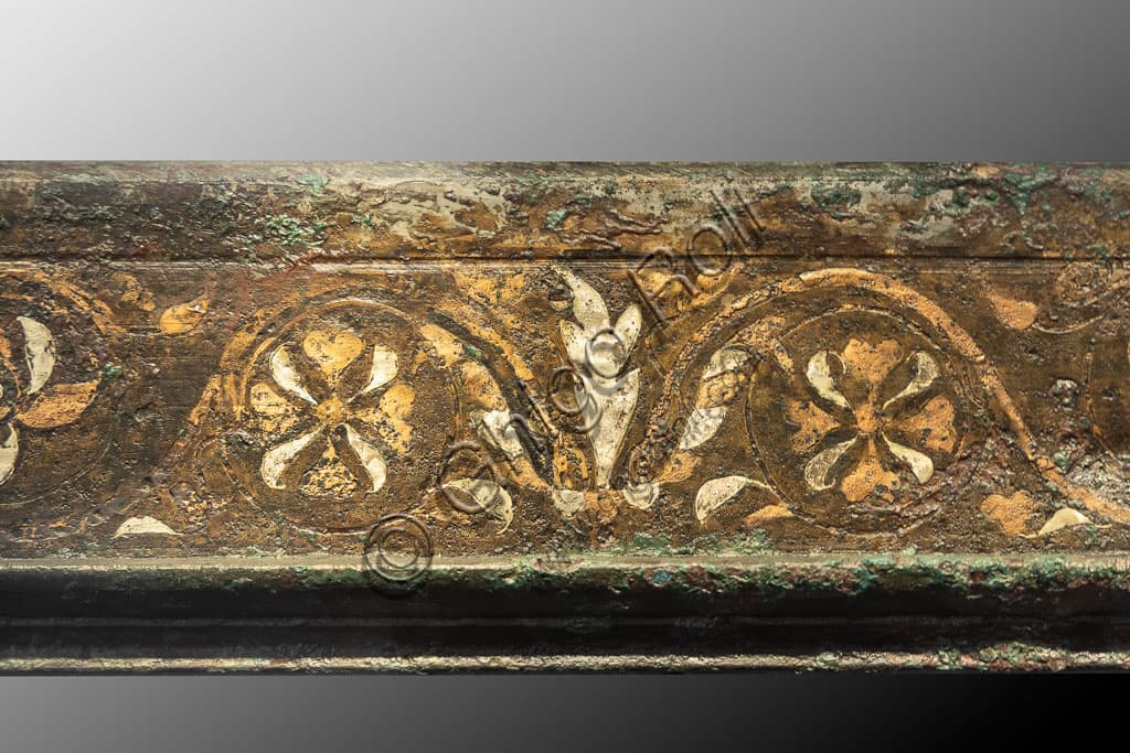 Roman frame in bronze, silver and copper, 1st century AD - Capitolium, Brescia - Santa Giulia Museum of the City
