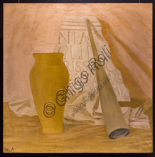 Painting L'Angelica by Corrado Cagli, wax tempera on board, Museo Novecento Florence