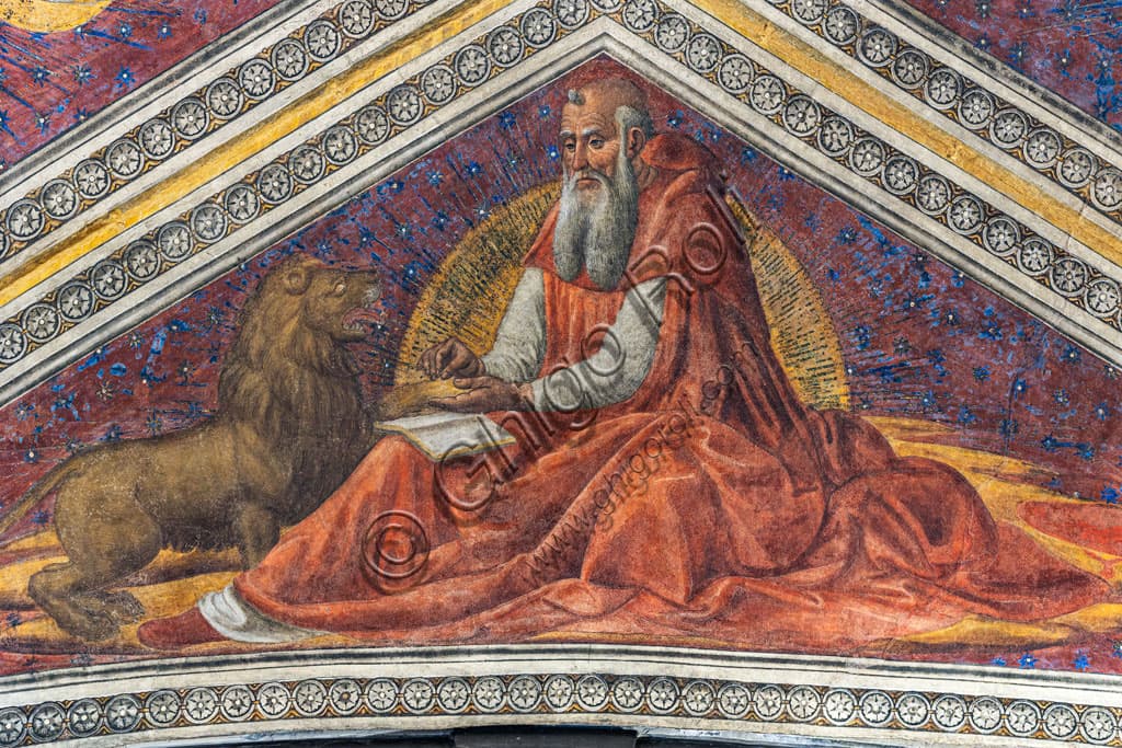 Detail St Jerome fresco Cosimo Rosselli, St Ambrose Church Florence, Renaissance art