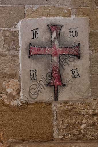 Consecration cross in the Crypt of the Palatine Chapel, Royal Palace (Palazzo dei Normanni), Palermo