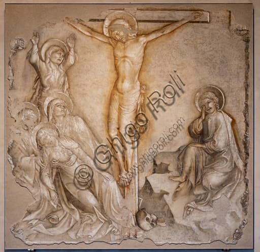 Detached fresco Crucifixion Iacopo Salimbeni 1416-20 National Gallery Umbria Perugia Italy