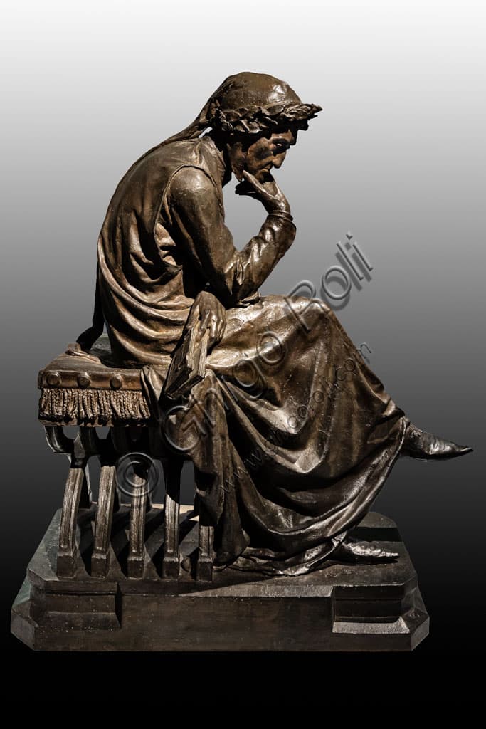 Scultura in bronzo Dante in Meditazione di Jerónimo Suñol y Pujol, 1908