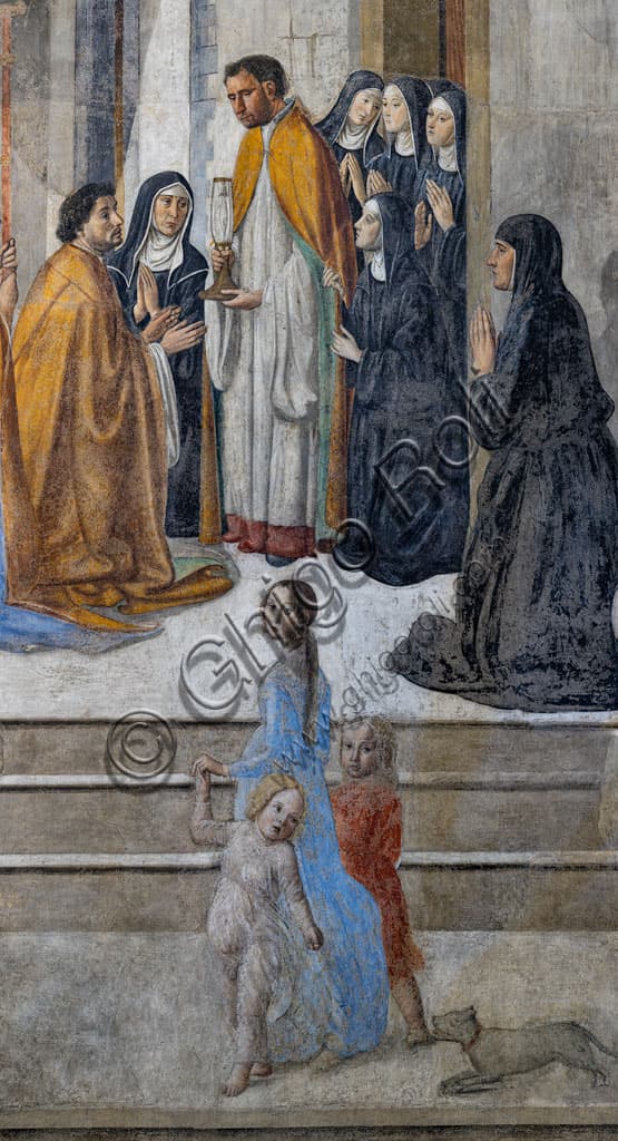 Detail of the Miracle of the Sacrament fresco by Cosimo Rosselli, Florence Italian Renaissance artwork