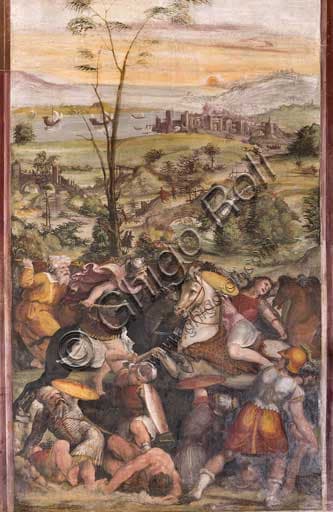 Detail of the Battle of Issus fresco by Sodoma, Villa Farnesina Rome