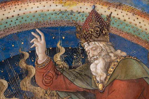 Detail of God, particular from the Coronation of Mary fresco by Filippo Lippi in Spoleto Cathedral