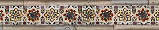 Detail of geometric marble mosaics, King Roger Room, Royal Palace of Palermo (Palazzo dei Normanni)