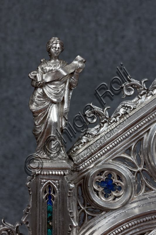Dettaglio nicchia centrale Altare argento San Giovanni, Museo Opera Duomo Firenze, opera di Michelozzo