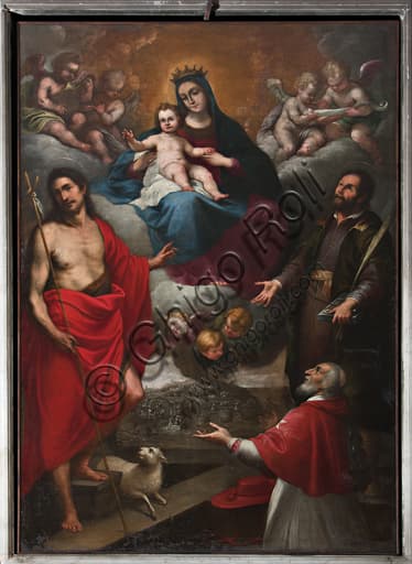 Dipinto Madonna con Bambino e Santi di Paolo Girolamo Piola nel Duomo di Genova