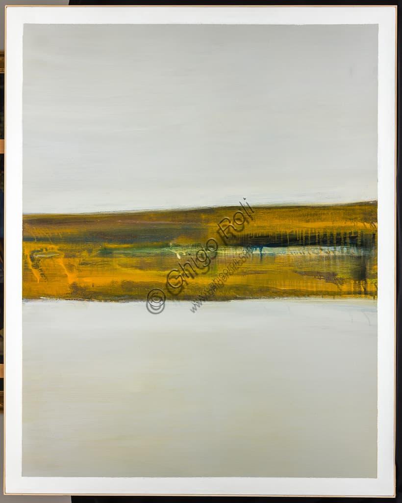 The Essence of Man painting by Erio Carnevali, acrylic on canvas, modern Italian artwork